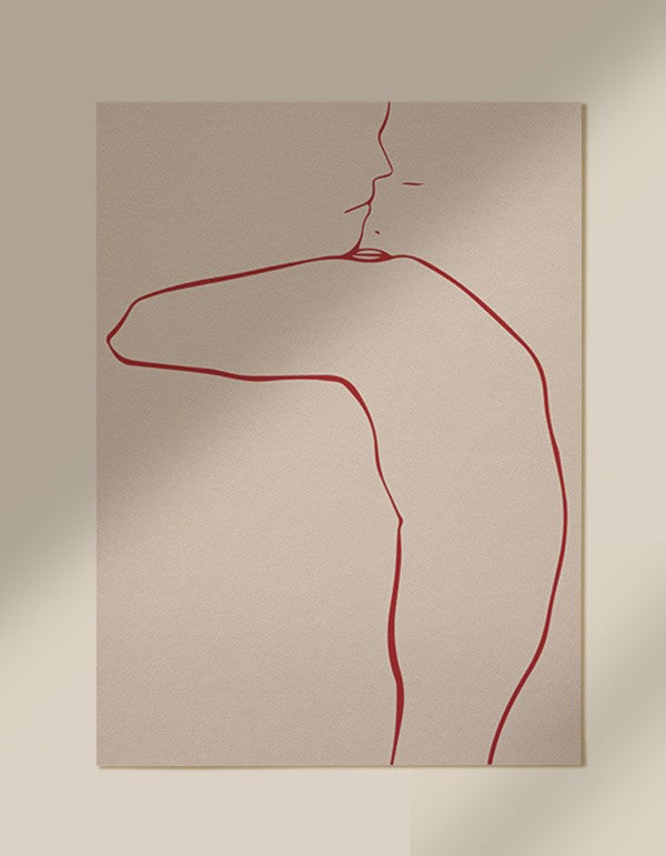 Grafika "Miłosna Para" róż