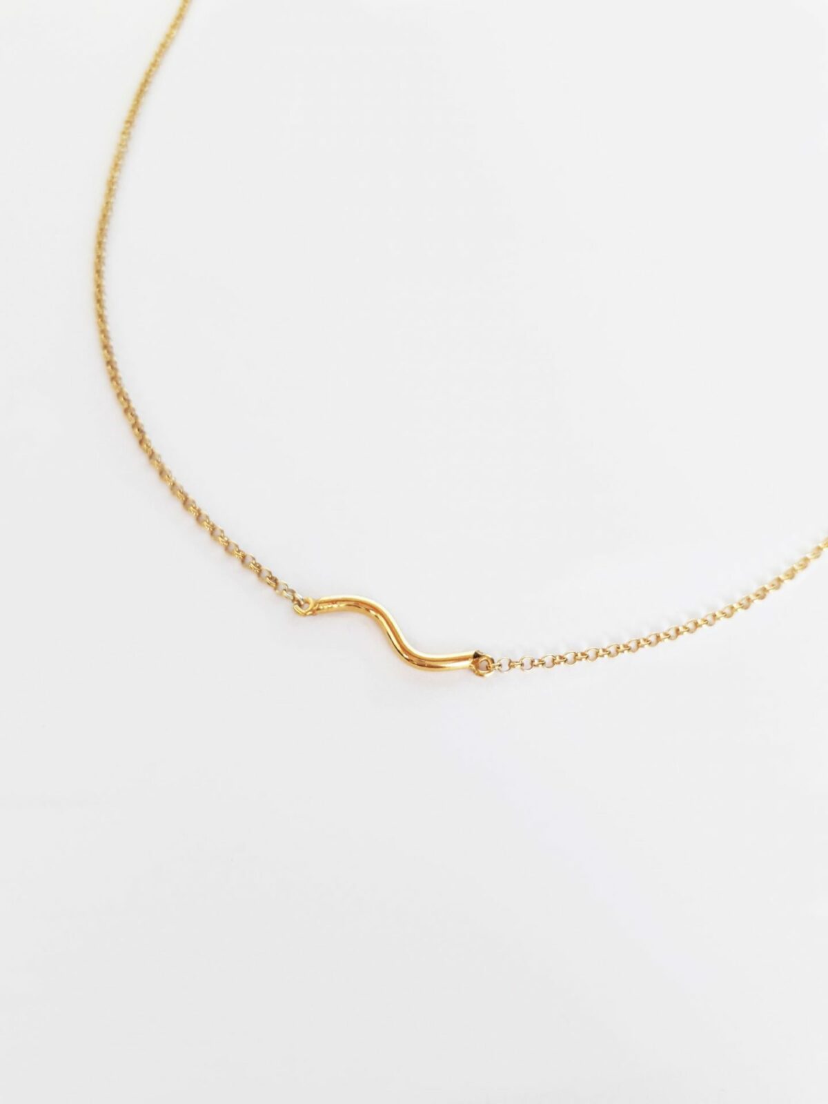 Naszyjnik Fala pozłacany