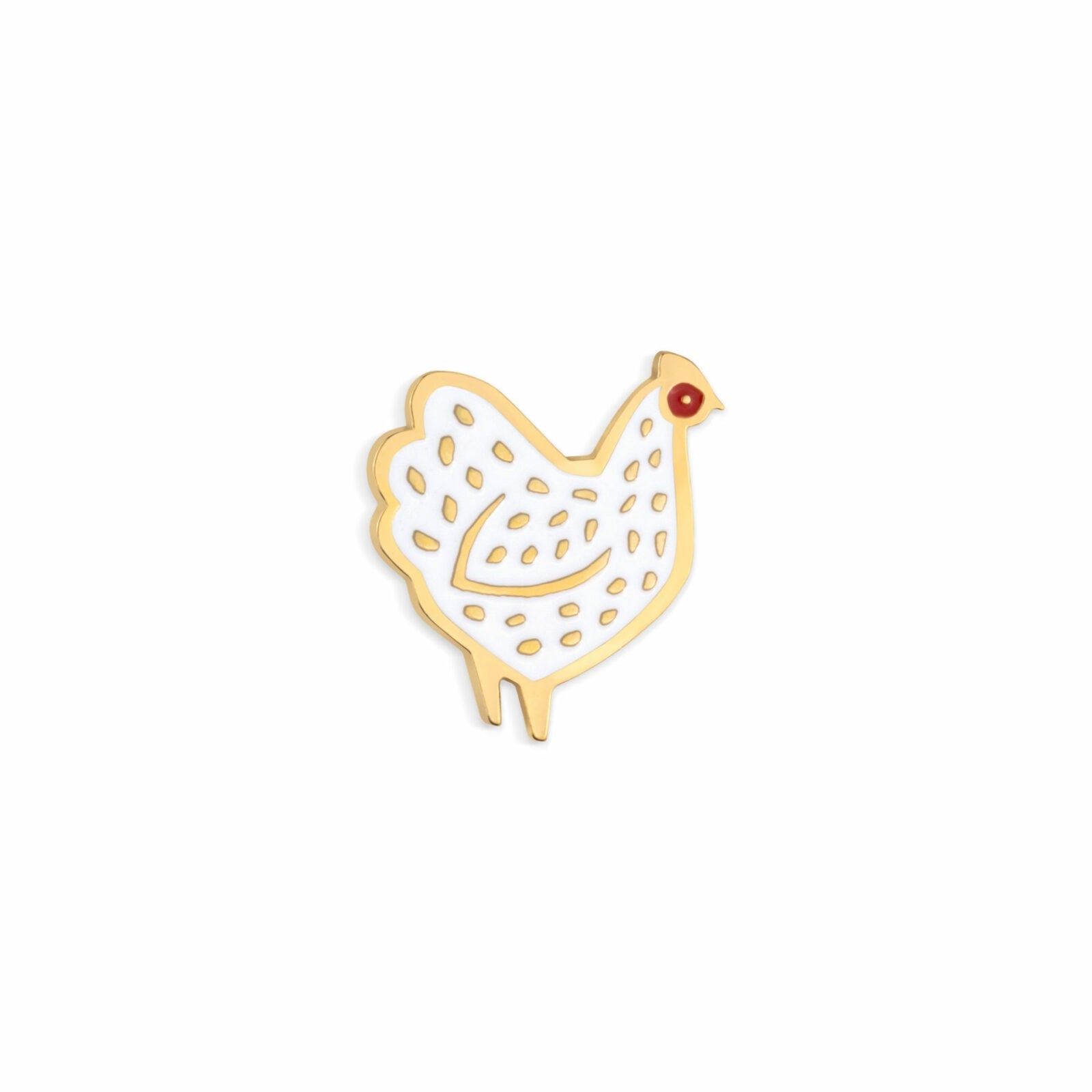 Pin Kura biała