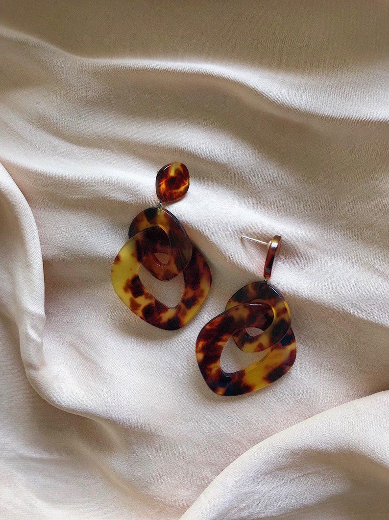 Kolczyki Alla in Amber