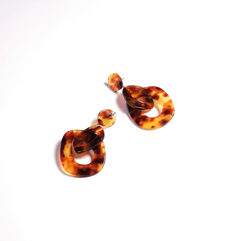 Kolczyki Alla in Amber