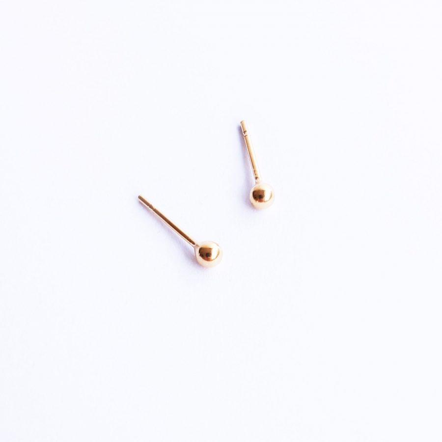 Kolczyki kropki pozłacane