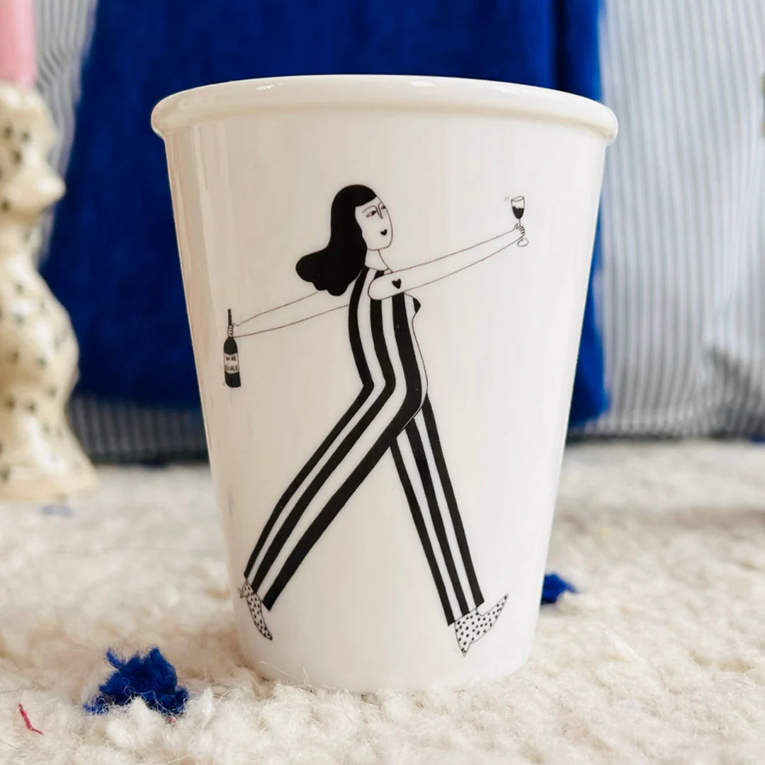 Kubek porcelanowy teckel wine o'clock