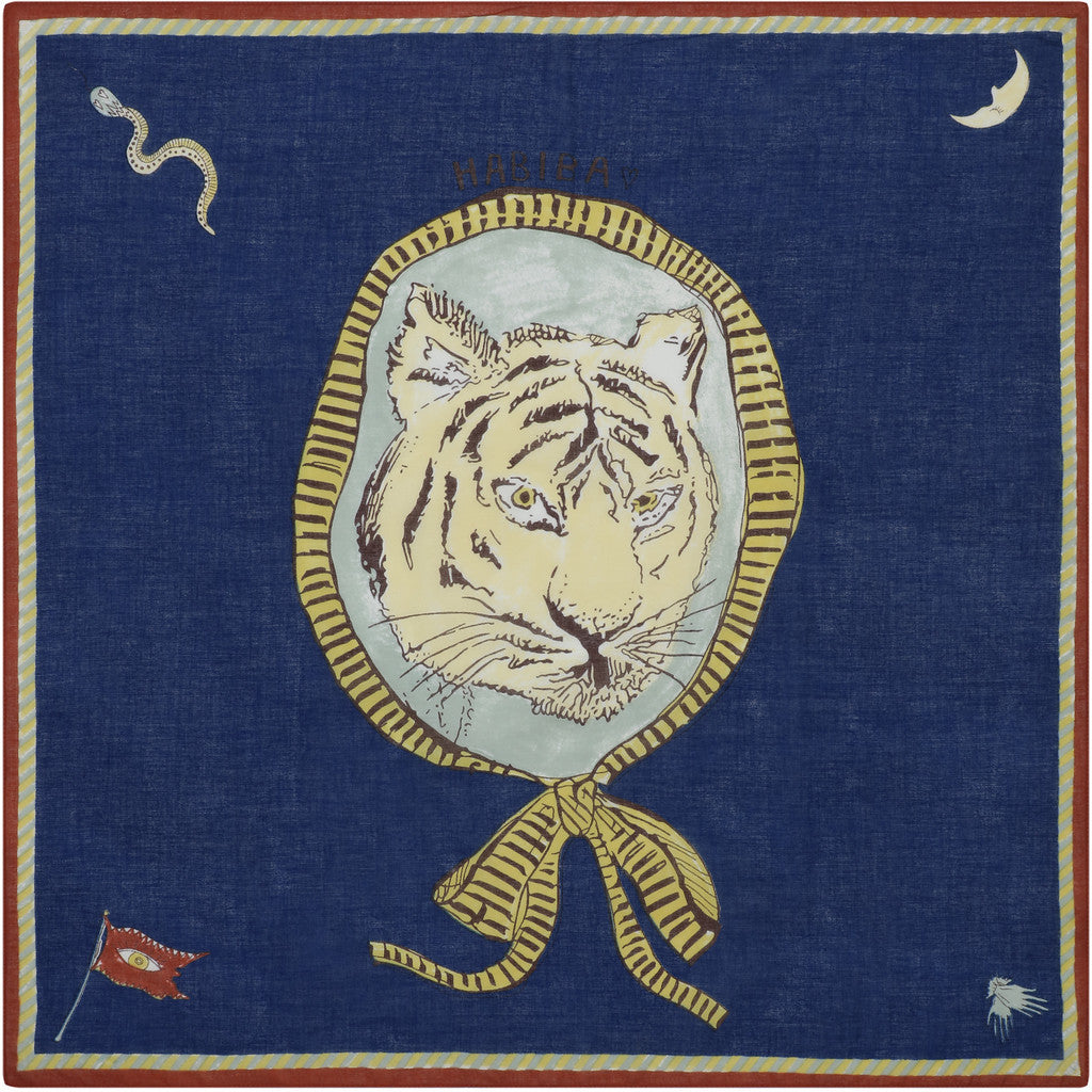Chustka Tiger granatowa od HABIBA