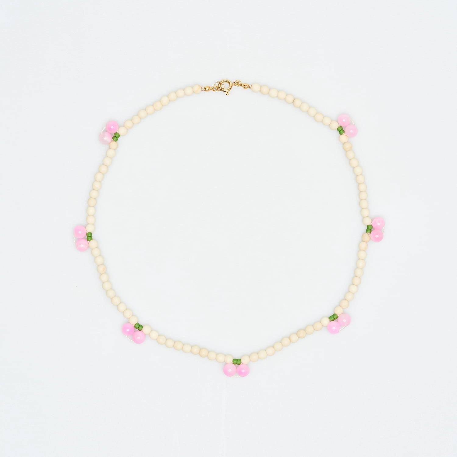 Naszyjnik owocowy Big Pink Cherries od POLY SLOU1