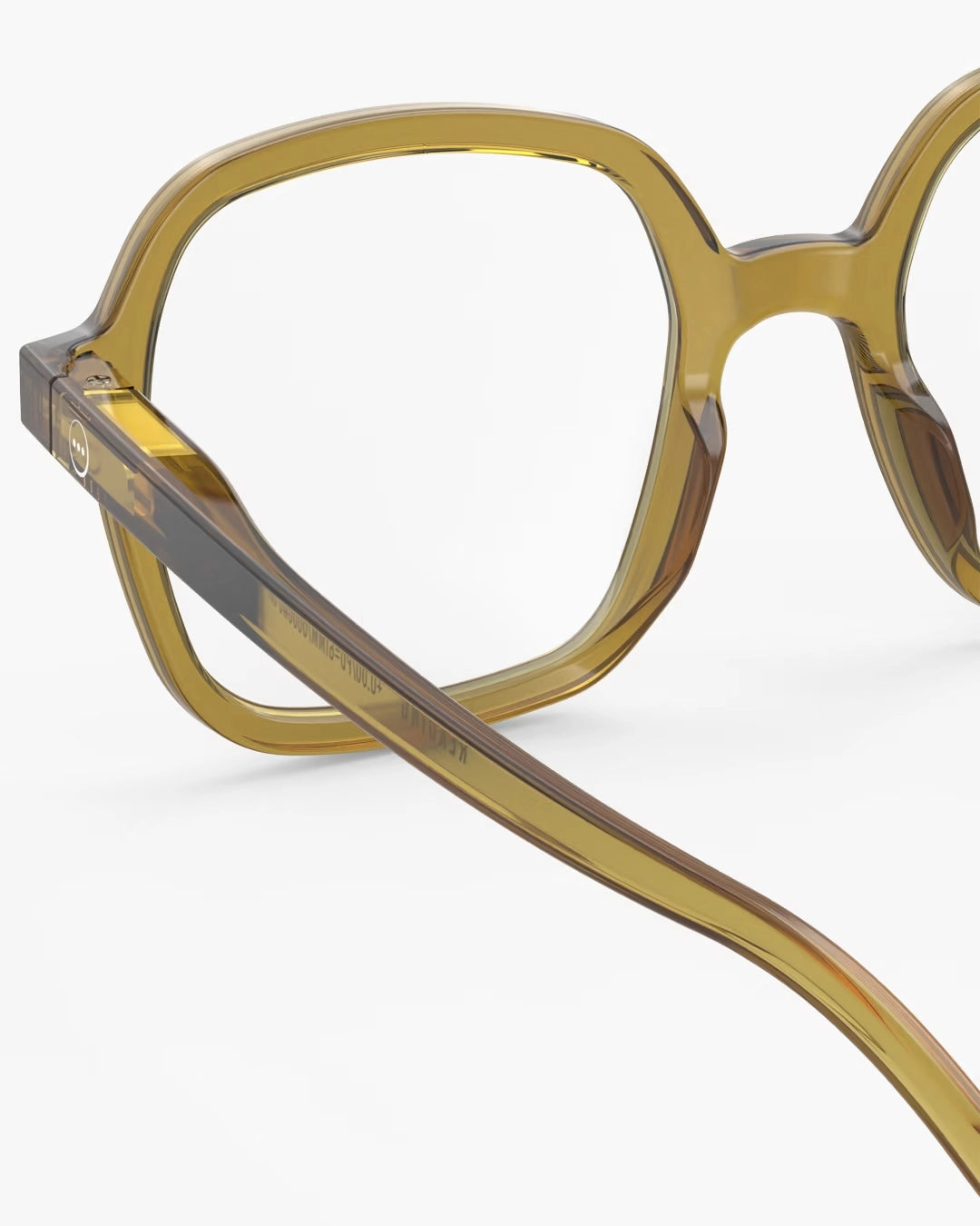 Okulary Izipizi #OFFICE Golden Green – detal oprawki