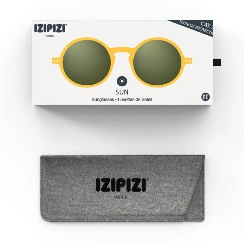 Zestaw okularów przeciwsłonecznych Izipizi #G Golden Green z etui i opakowaniem