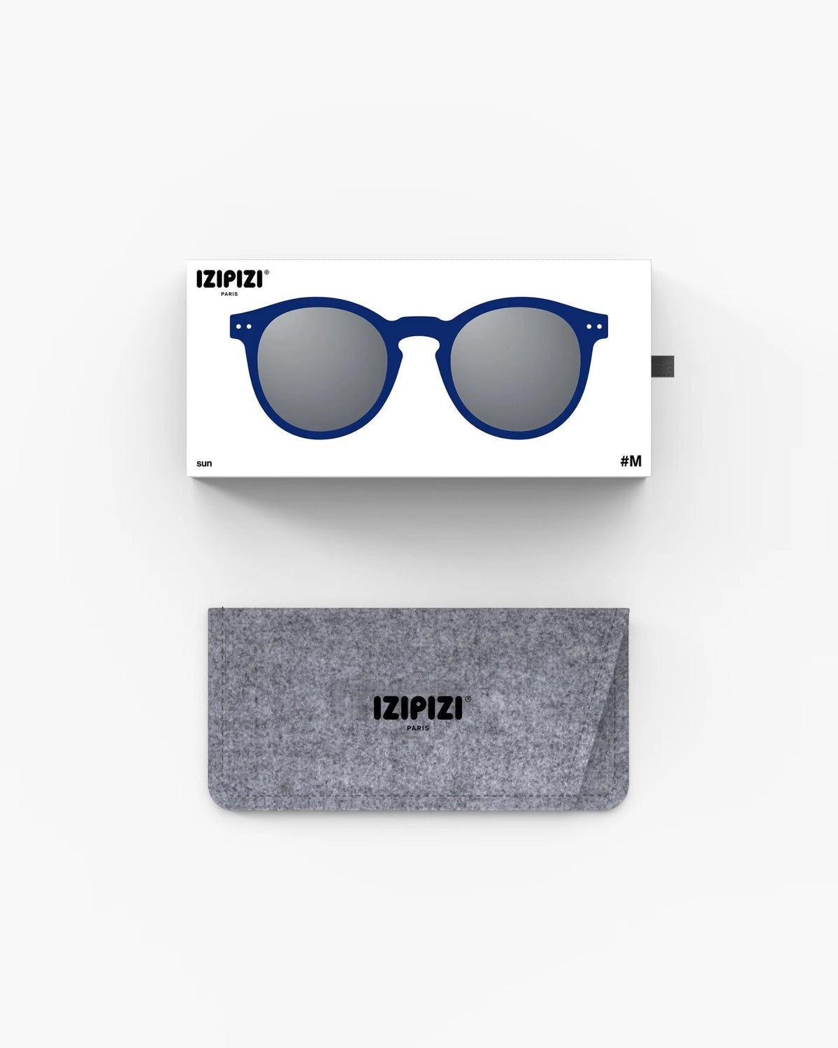 Zestaw okularów przeciwsłonecznych Izipizi #M Midnight Blue z etui i opakowaniem