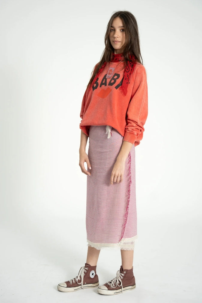 Bluza Washed Red Baby Print