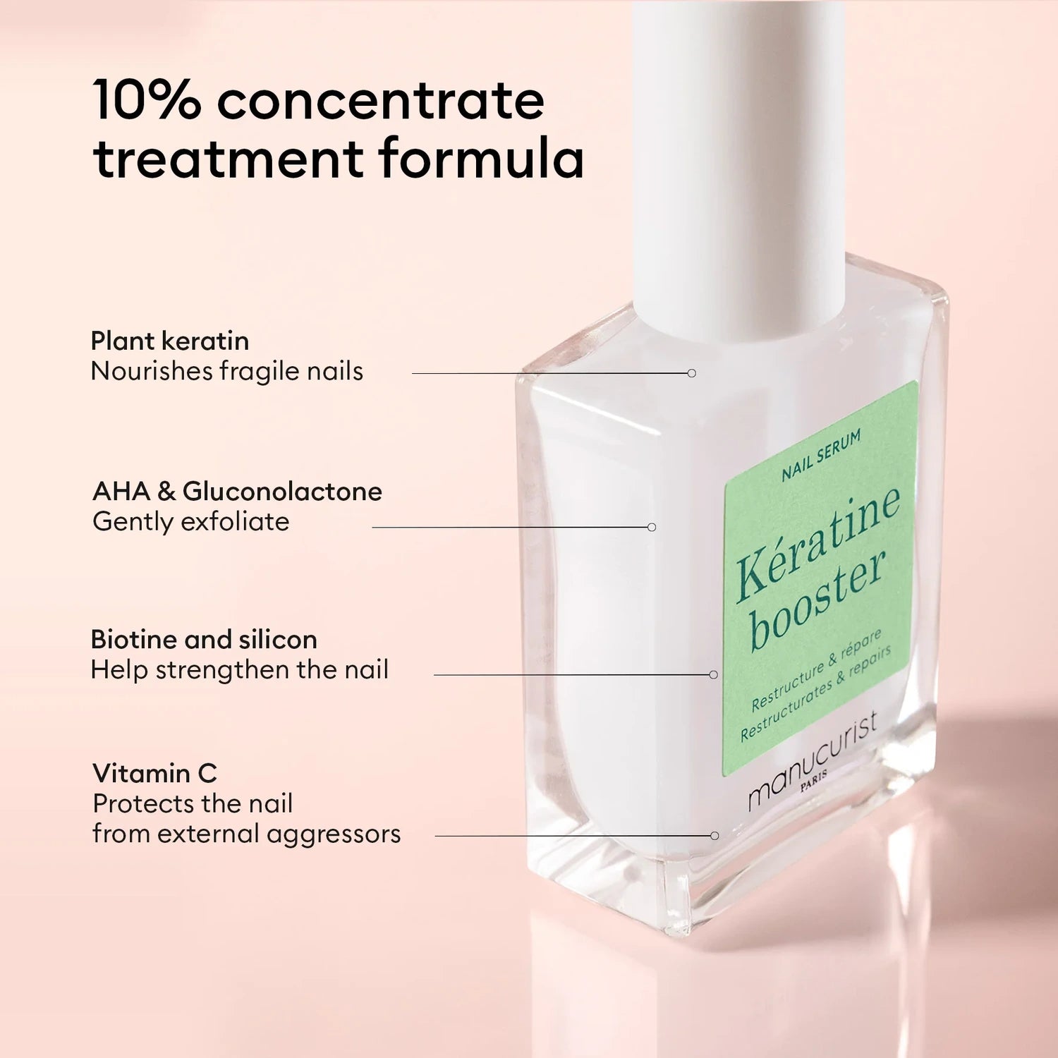 Serum wzmacniające paznokcie Keratine booster – Manucurist