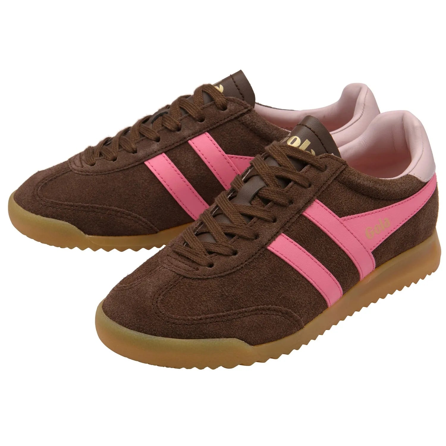 Sneakersy Zamszowe Torpedo Dark Brown/Fluro Pink/Chalk Pink – Gola
