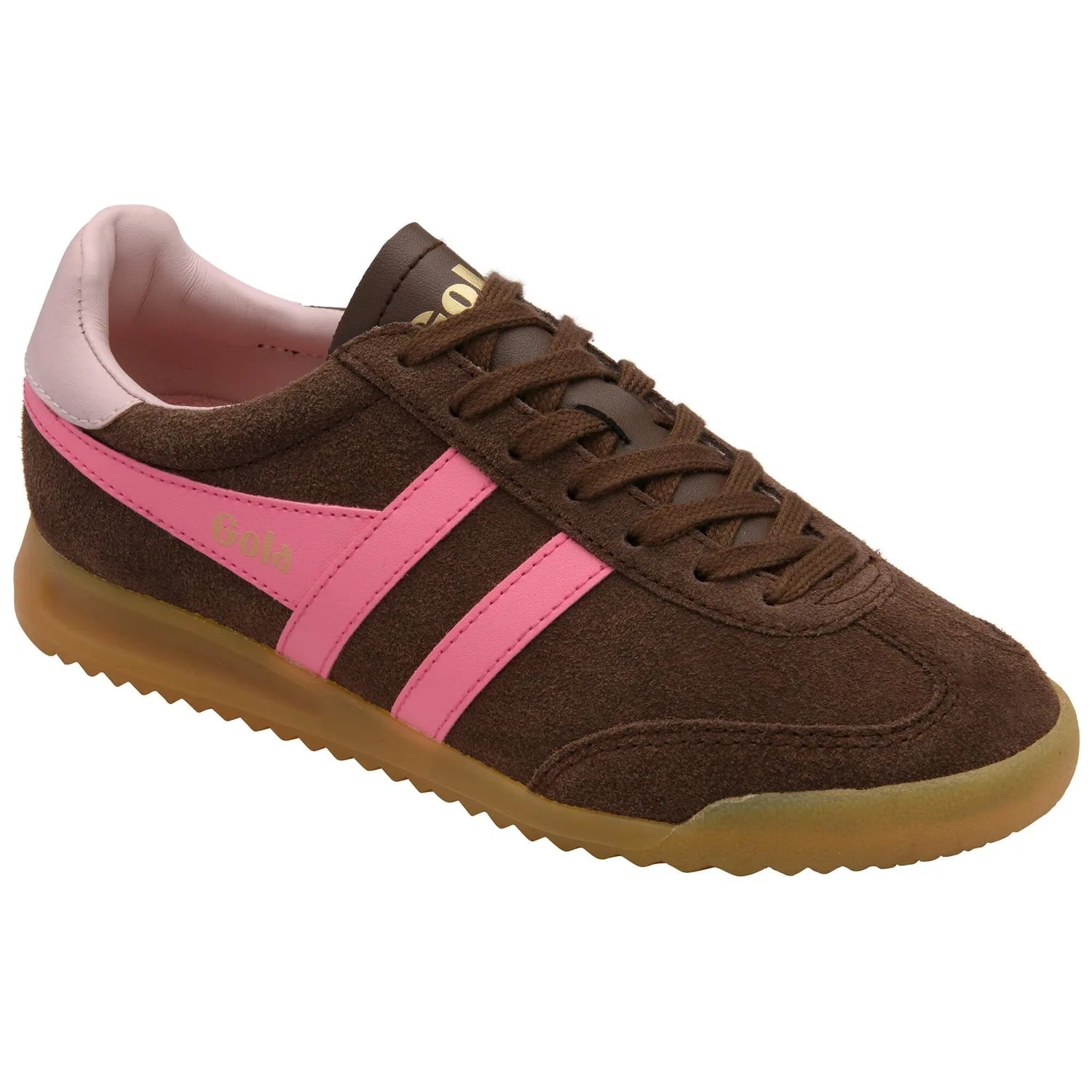 Sneakersy Zamszowe Torpedo Dark Brown/Fluro Pink/Chalk Pink – Gola