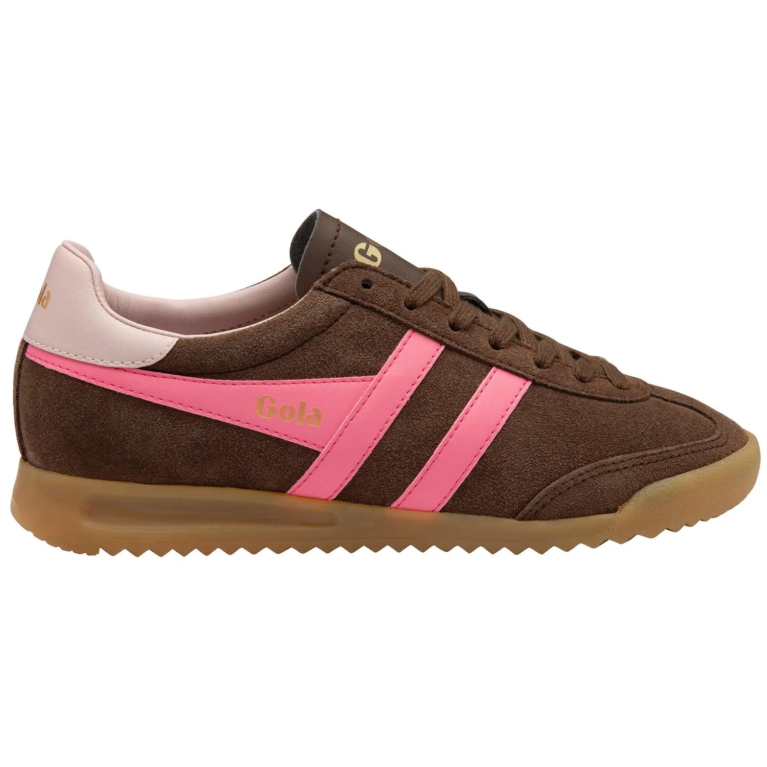 Sneakersy Zamszowe Torpedo Dark Brown/Fluro Pink/Chalk Pink – Gola
