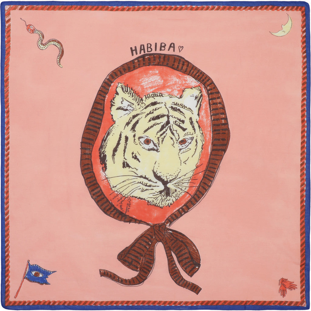 Chustka Tiger różowa