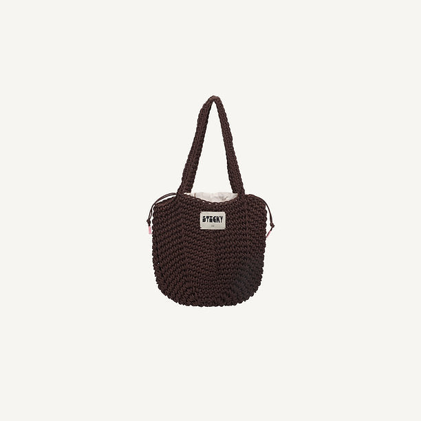 Torba pleciona brązowa Crochet Bag Sky – Sticky Sis