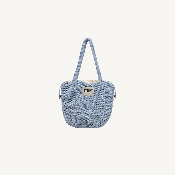 Torba pleciona niebieska Crochet Bag Sky – Sticky Sis