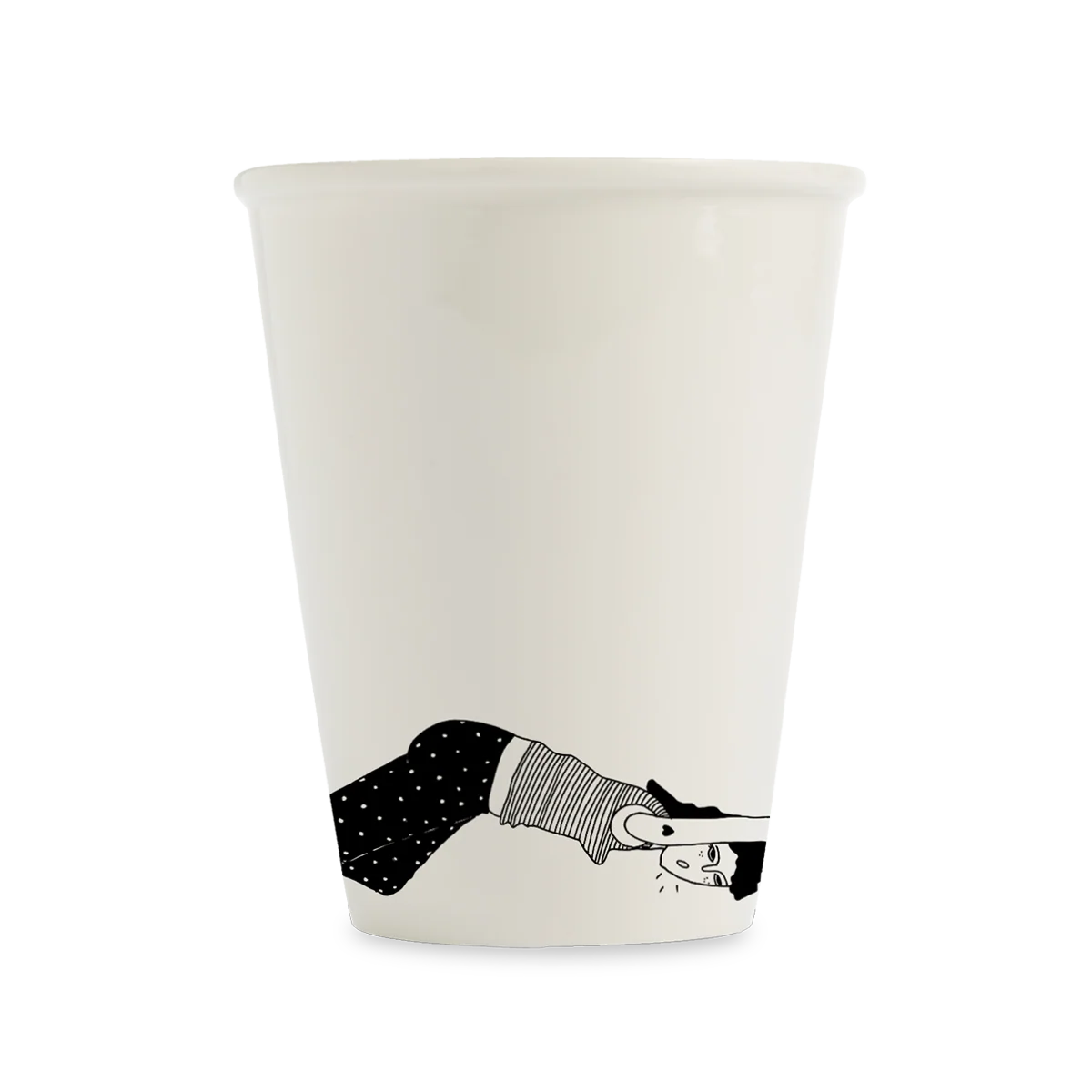 Kubek porcelanowy Pushing Away Shit od Helen B SLOU