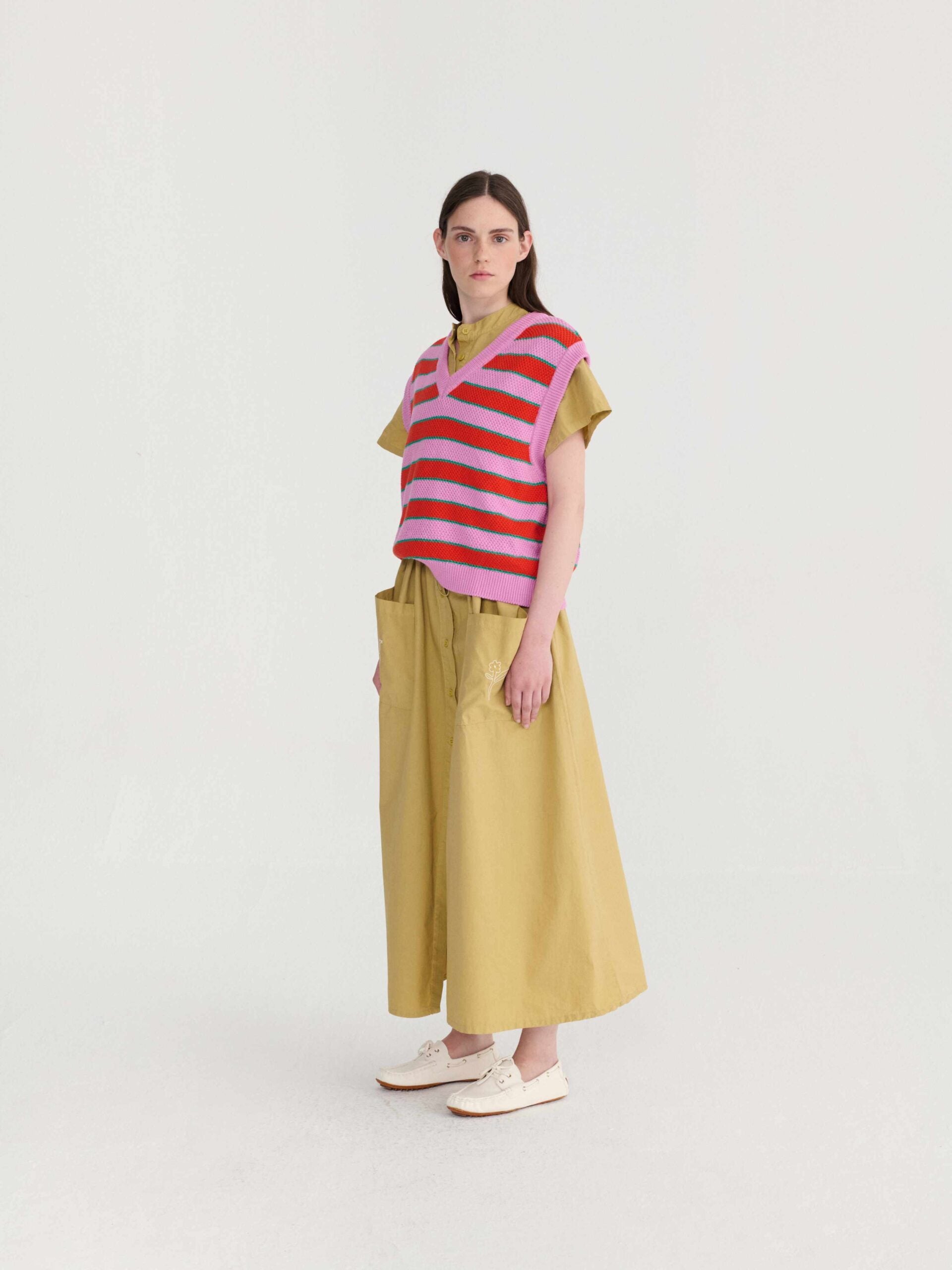 Kamizelka Striped V neck