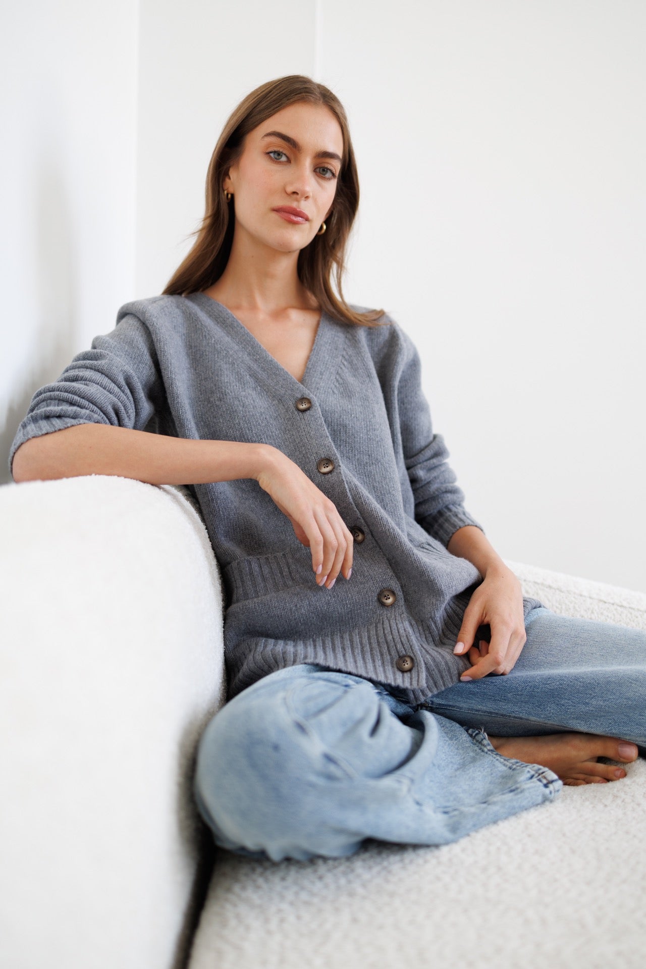 Kardigan Taylor szary