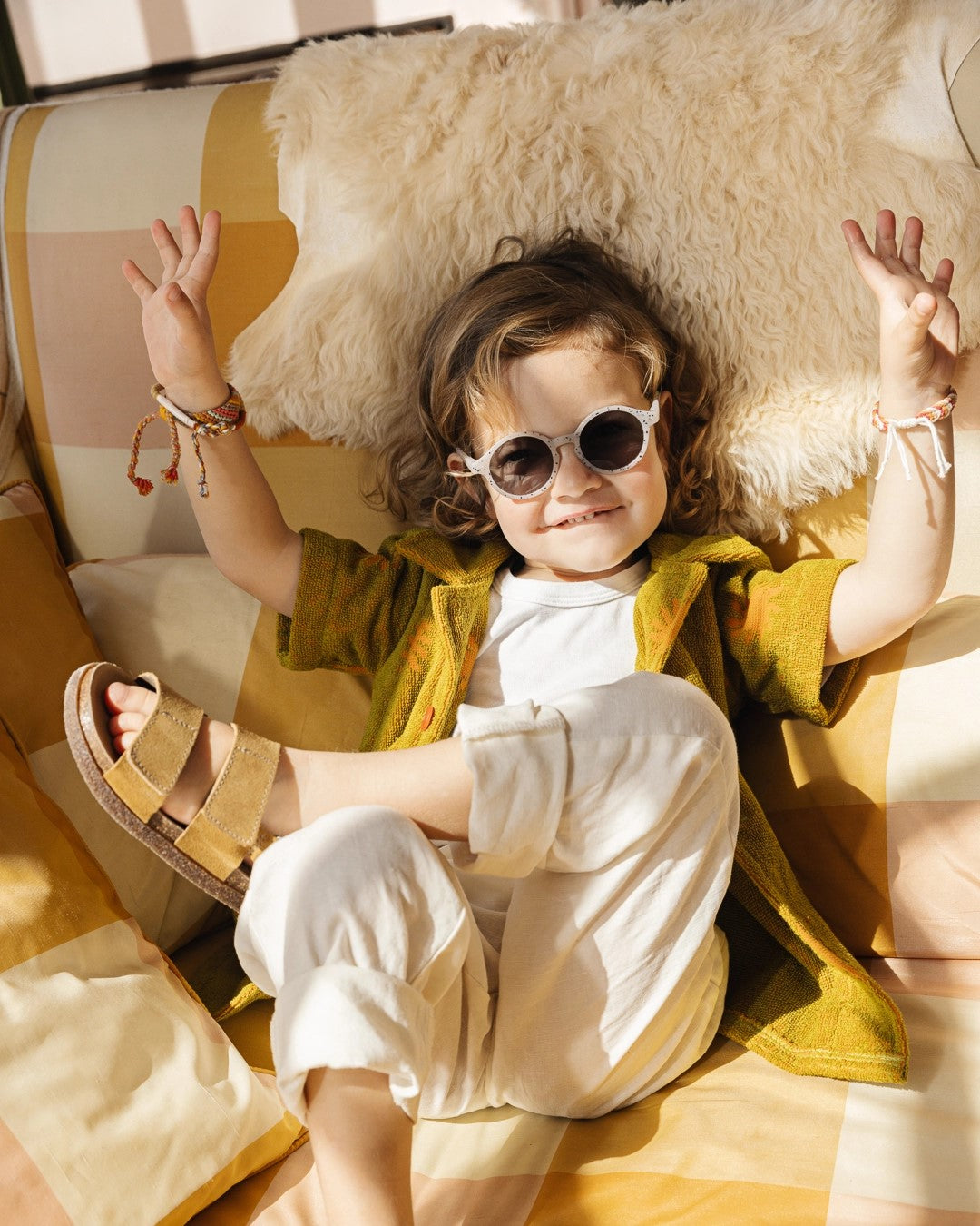 Okulary Sun d Kids Ceramic Beige