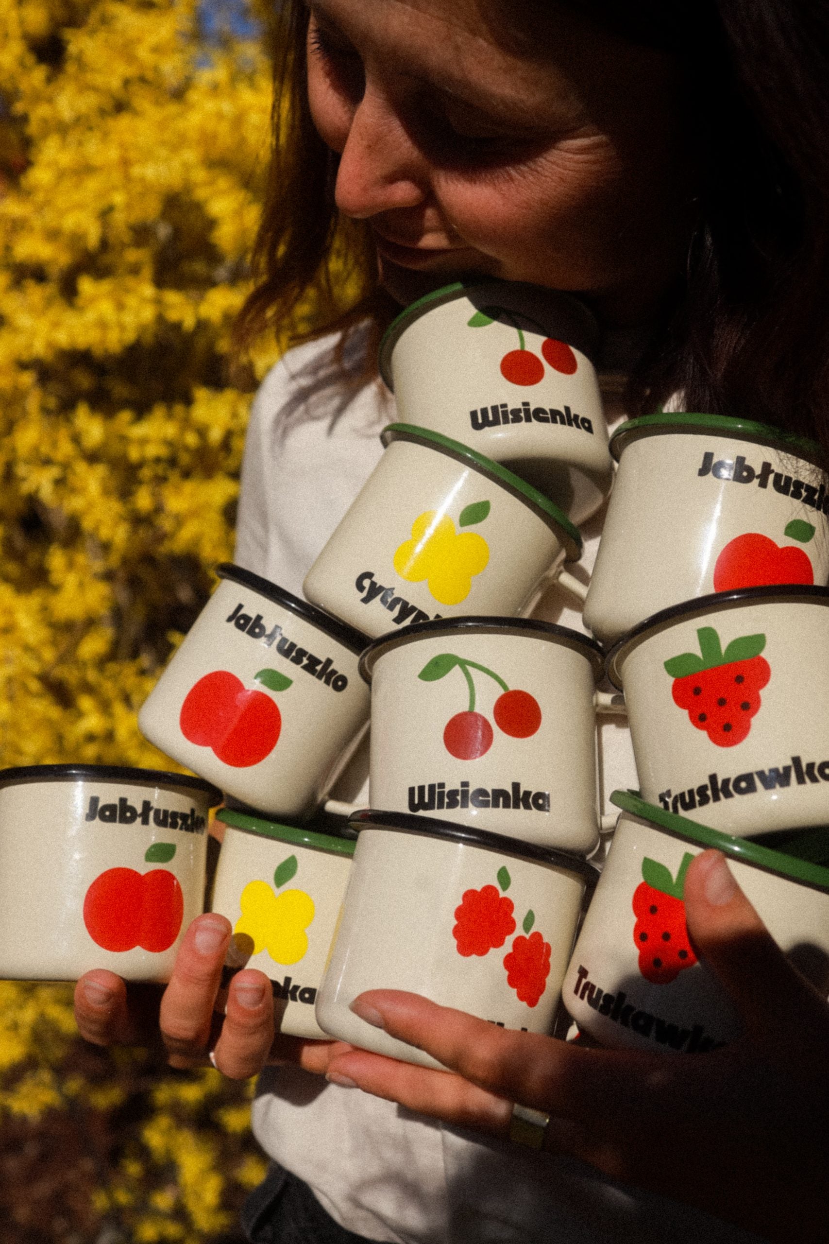 Kubek emaliowany Malinka