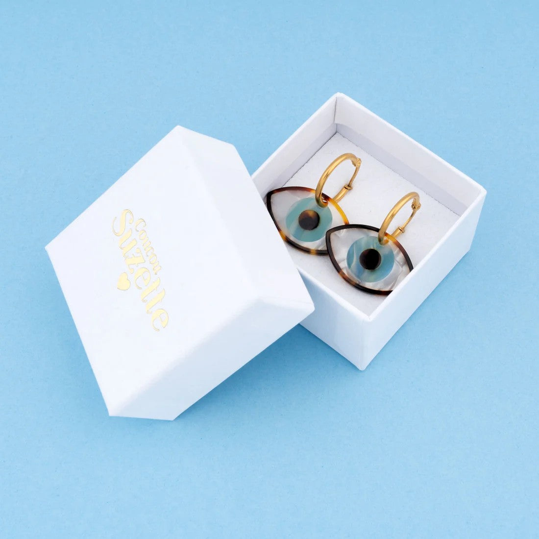 Kolczyki Oczy niebieskie