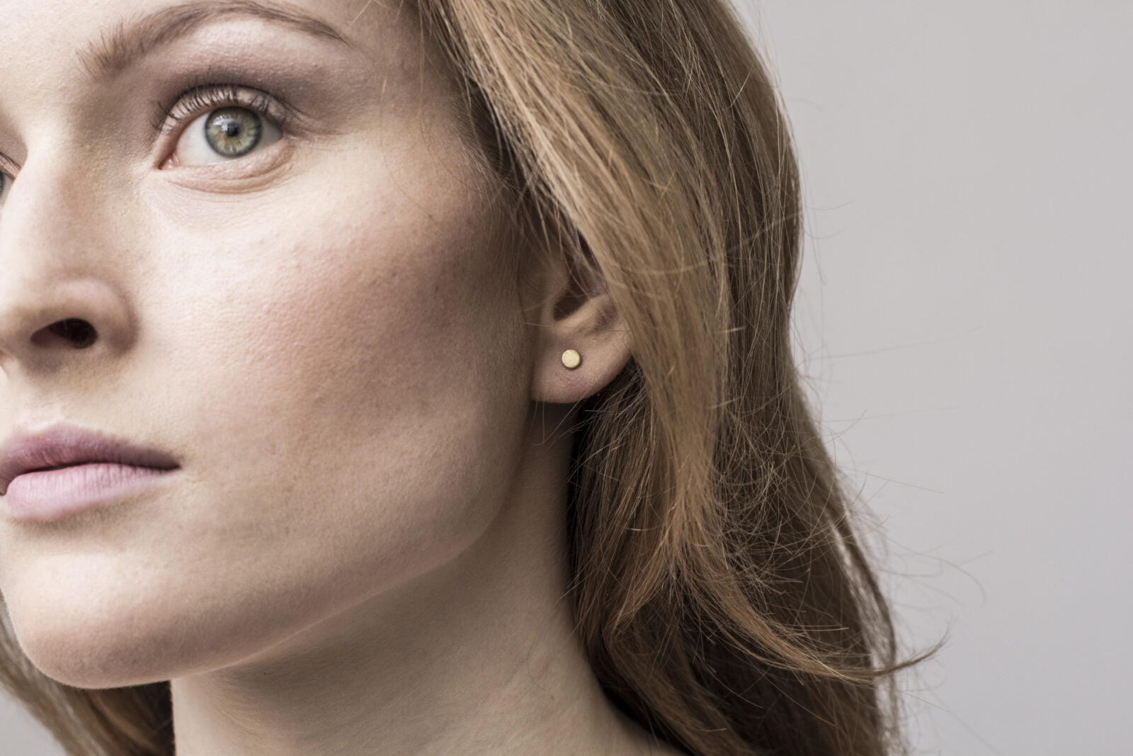 Kolczyki Pełnia mini pozłacane