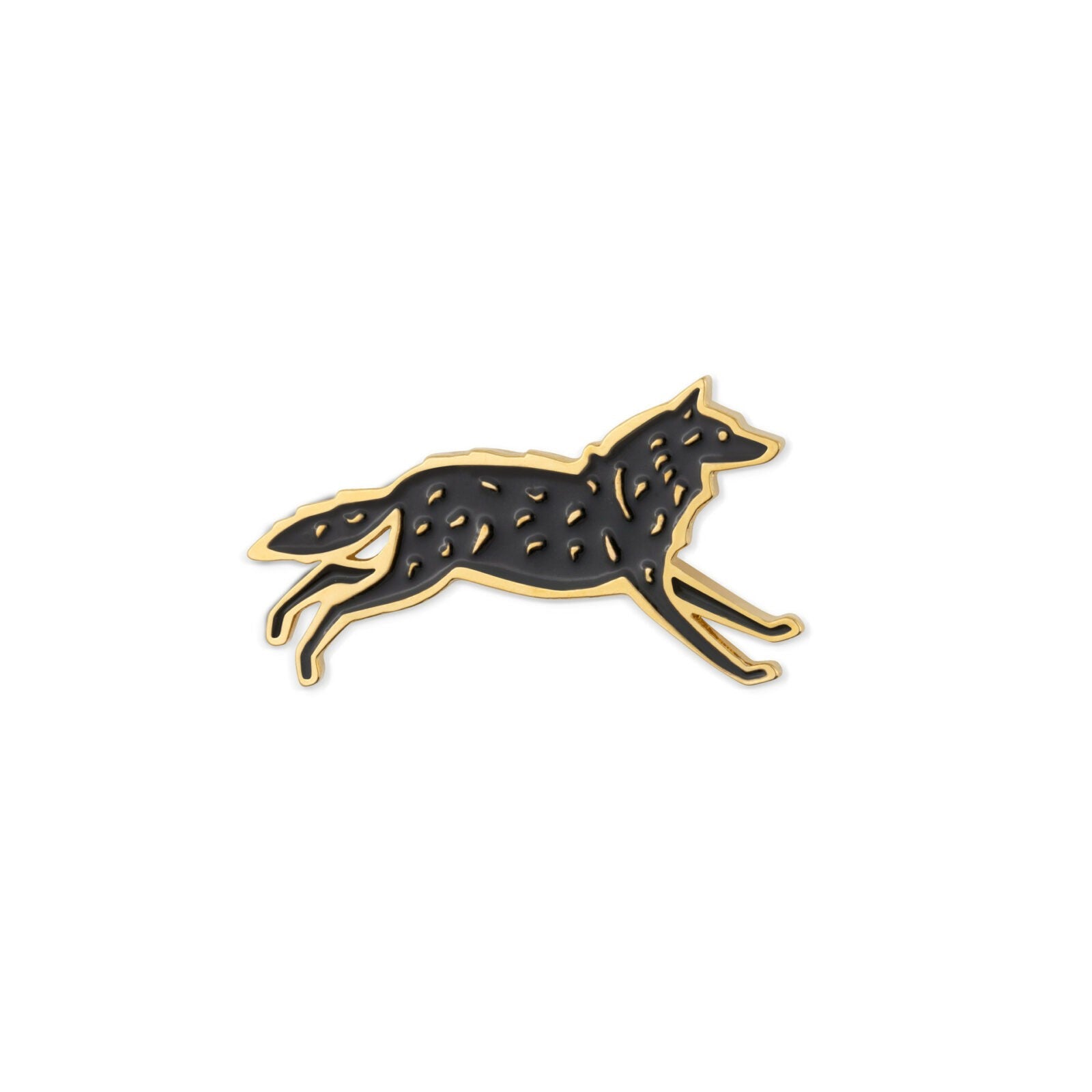 Pin Wilk czarny