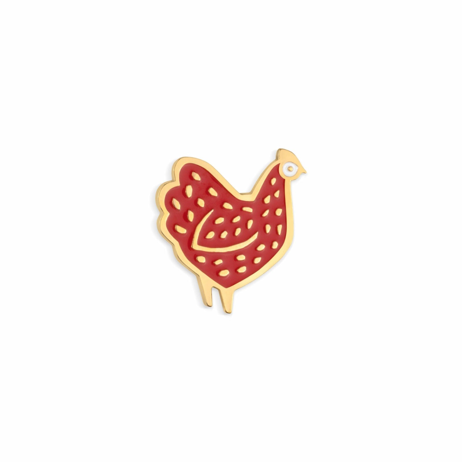 Pin Kura czerwona