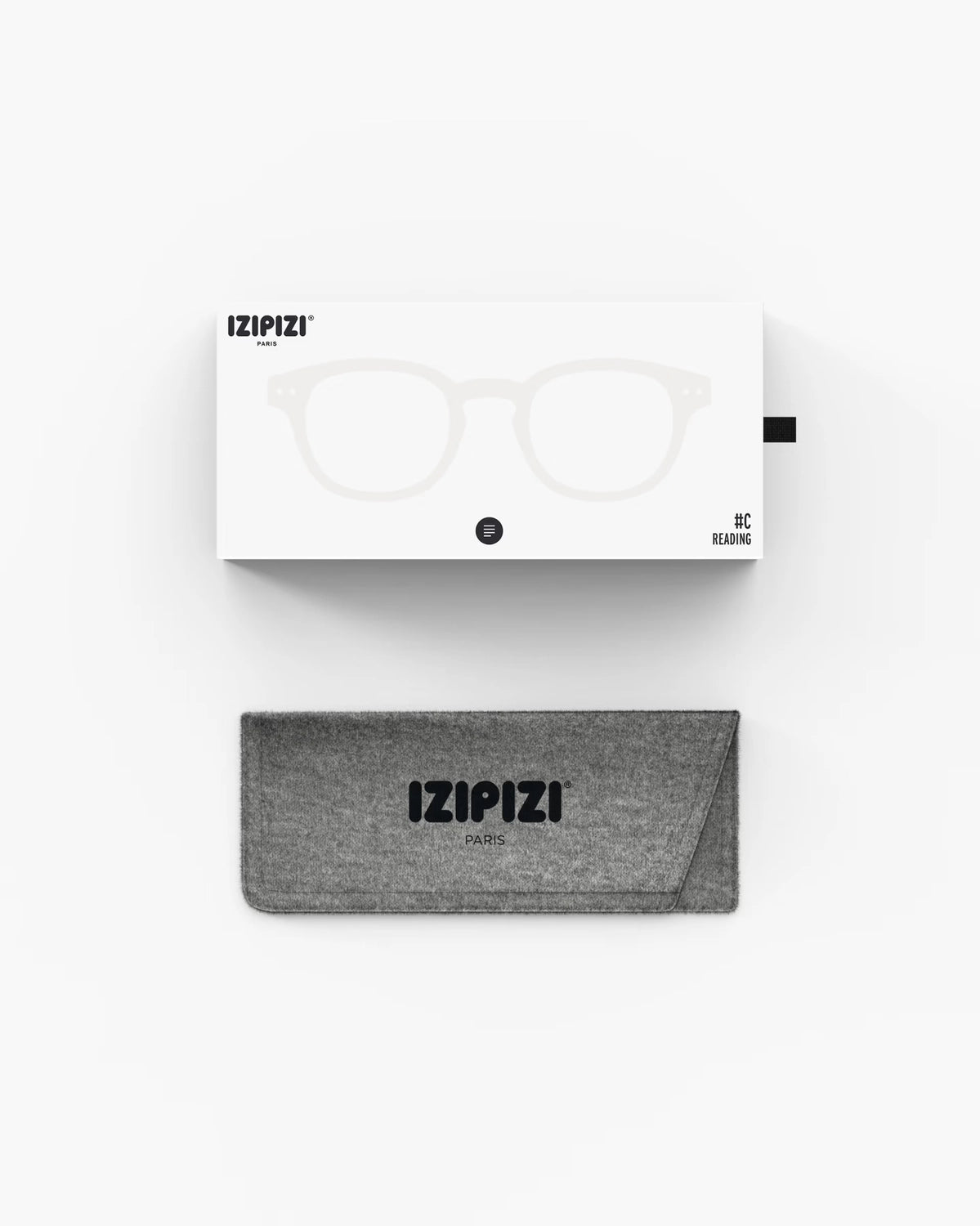 Zestaw okularów do czytania Izipizi #C Crystal z etui i opakowaniem
