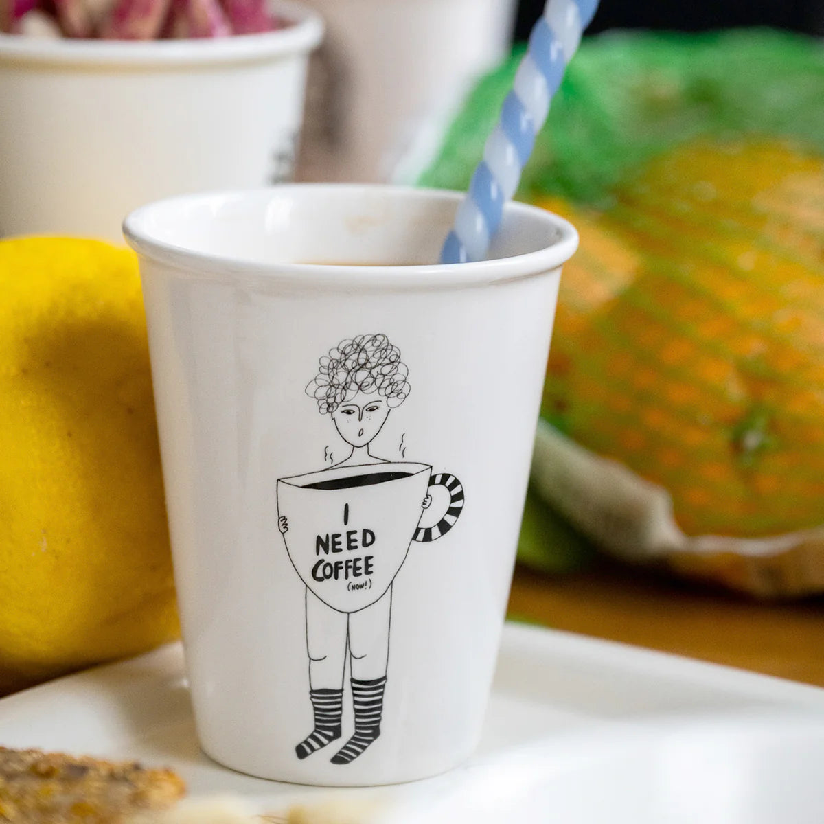 Kubek porcelanowy coffee now