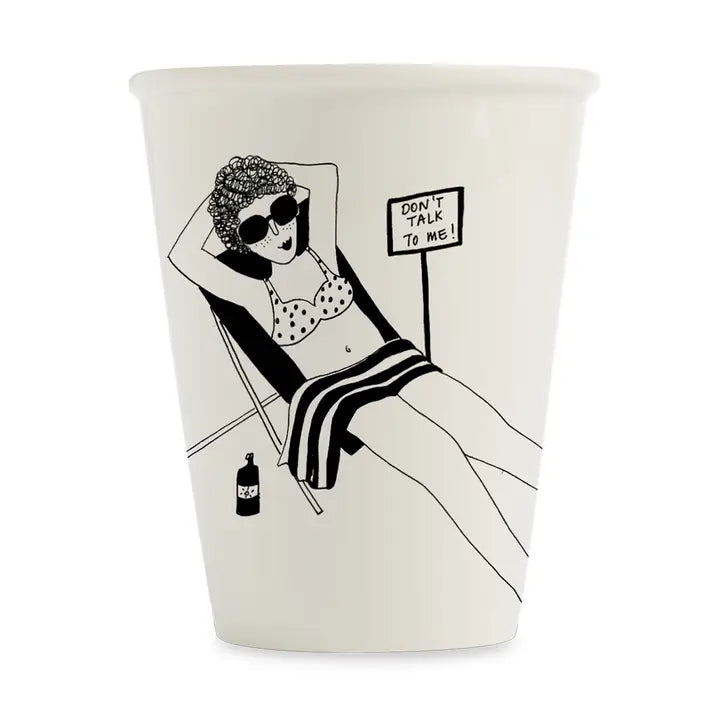 Kubek porcelanowy Don't Talk To Me Helen Blanchaert  SLOU