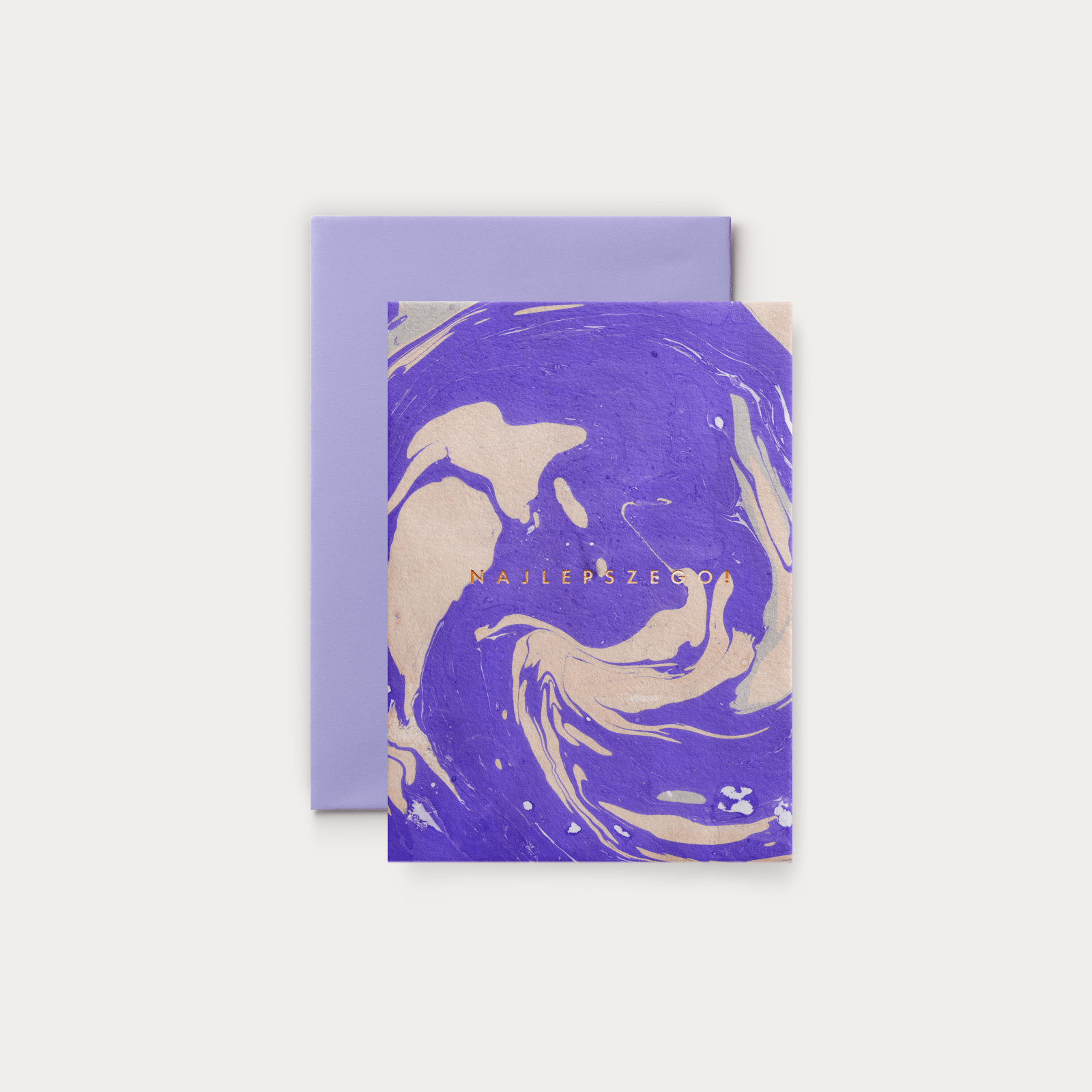 Kartka Marble Najlepszego fiolet