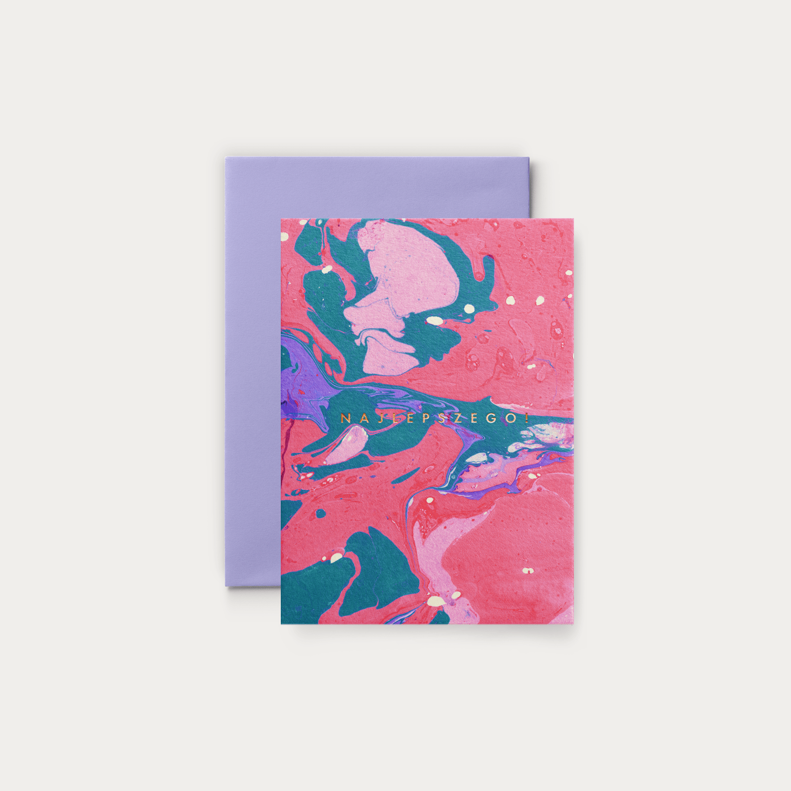 Kartka Marble Najlepszego róż
