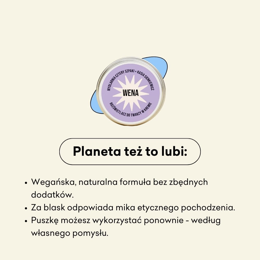 Rozświetlacz do Twarzy w Kremie WENA – Mydlarnia Cztery Szpaki SLOU