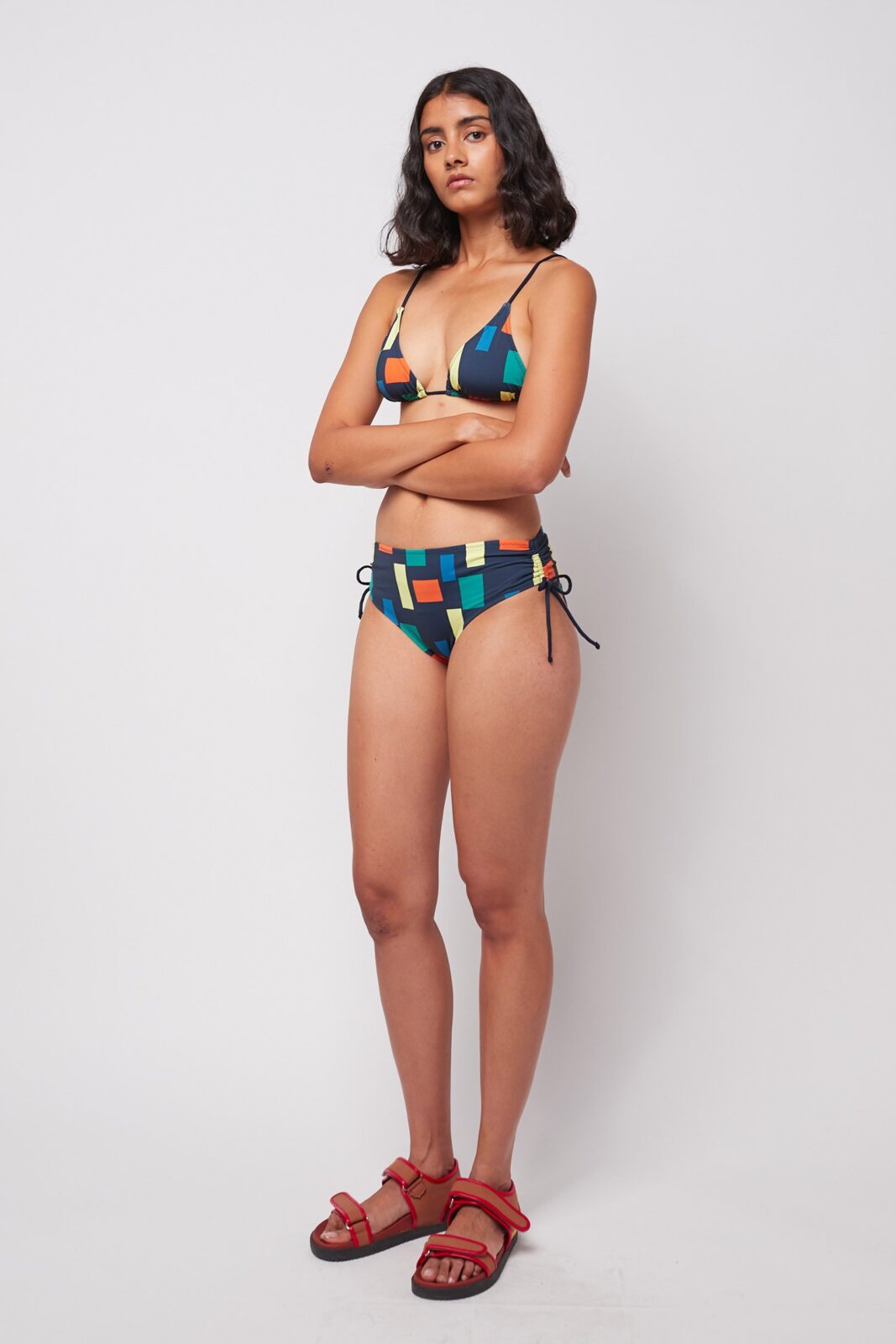 Dół od bikini Color Block Print