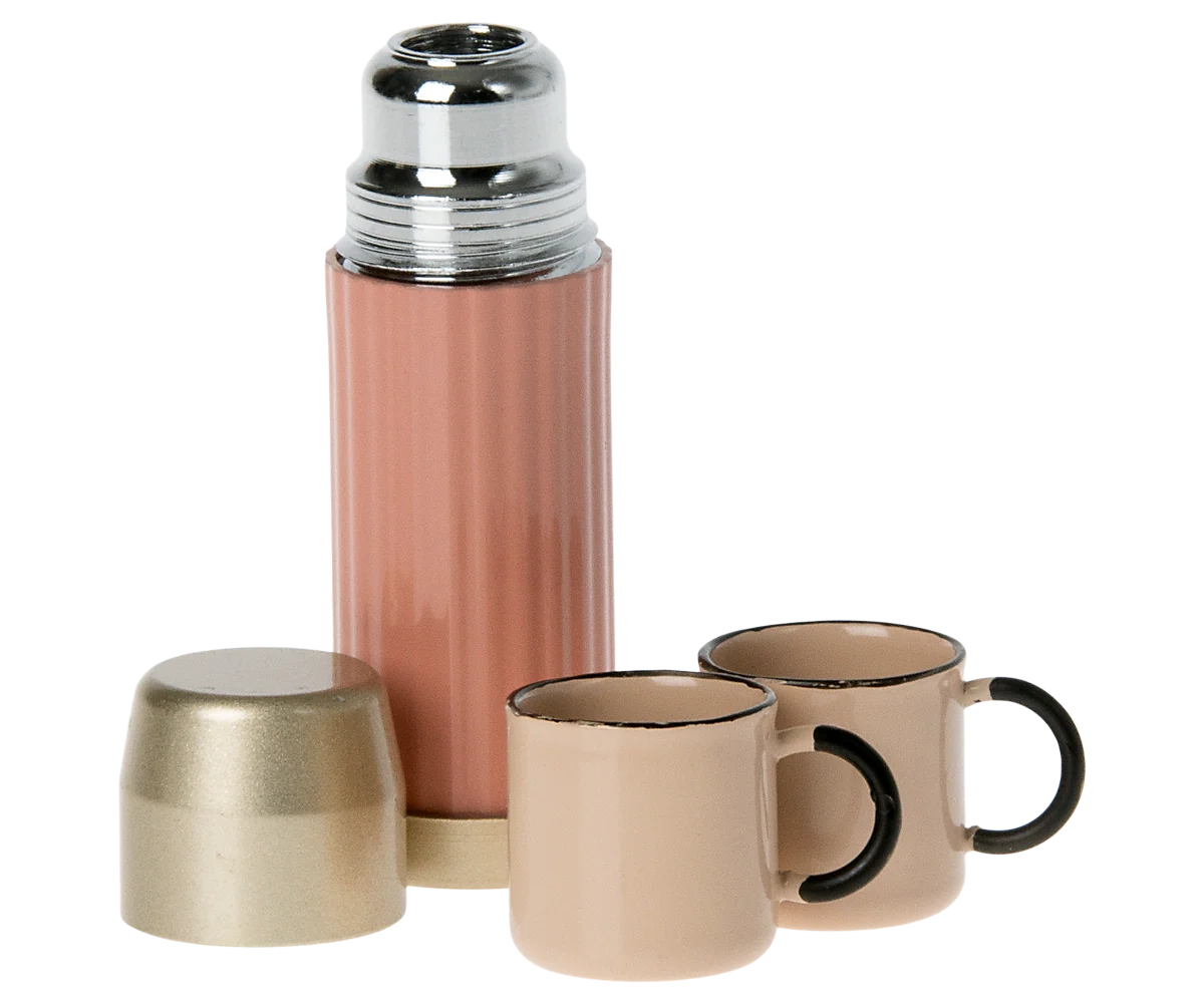 Thermos and cups - Soft coral