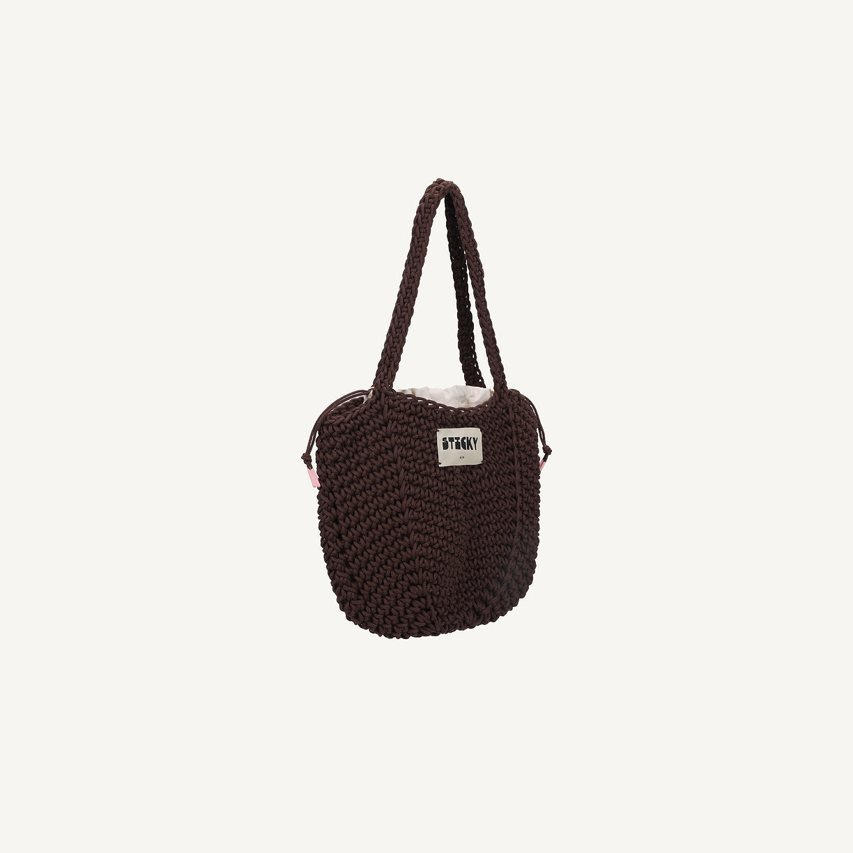 Torba pleciona brązowa Crochet Bag Sky – Sticky Sis