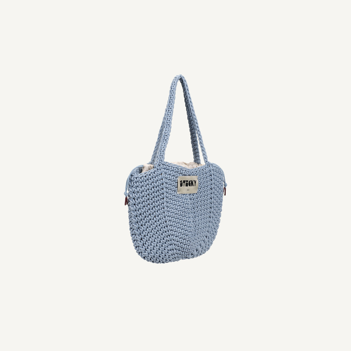 Torba pleciona niebieska Crochet Bag Sky – Sticky Sis