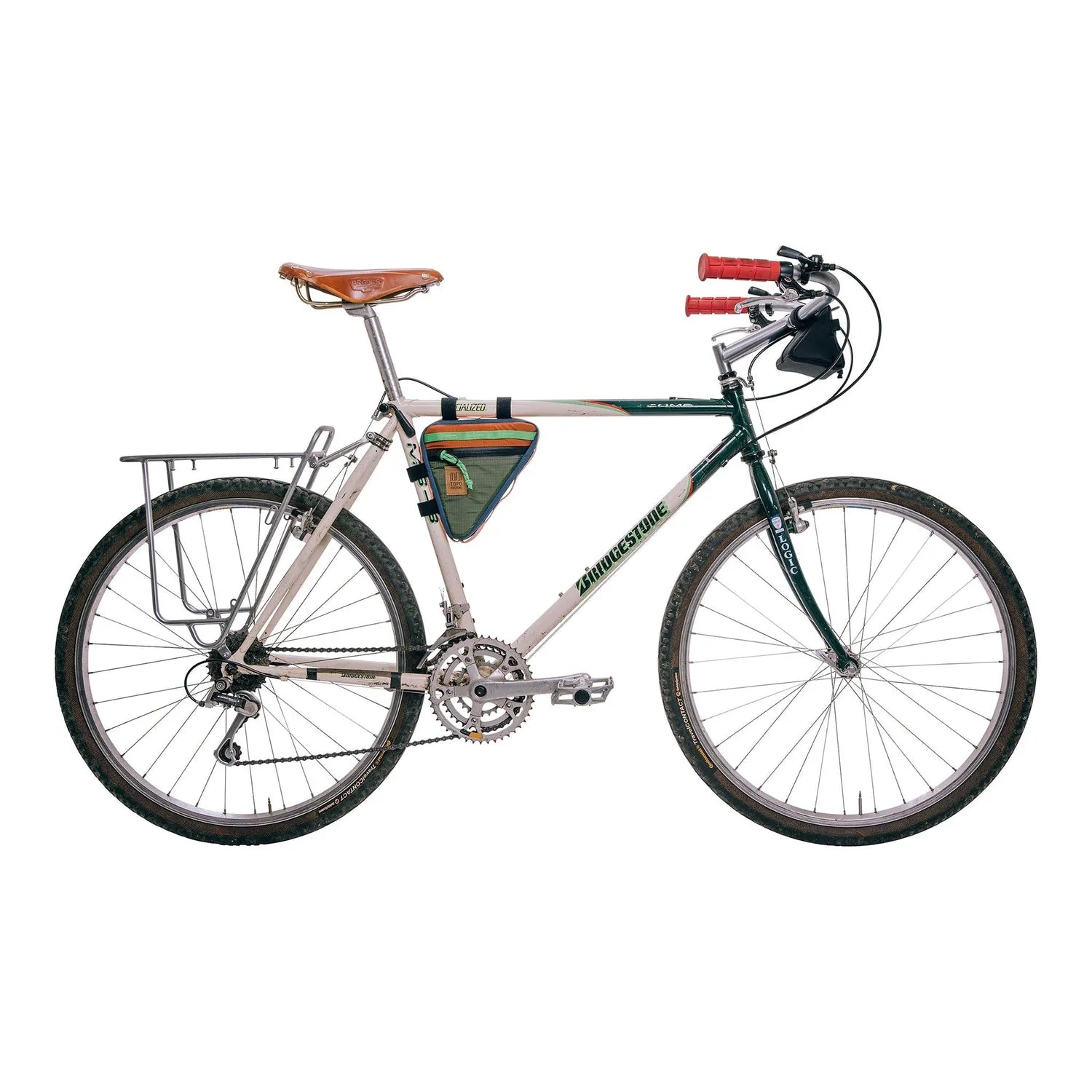 Torba rowerowa Bike Frame Bag – Topo Designs na ramie roweru widok całego roweru
