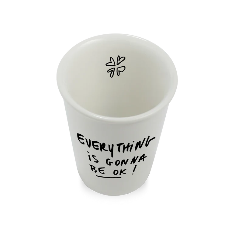 Kubek porcelanowy Everything Is Gonna Be Ok! od Helen B SLOU