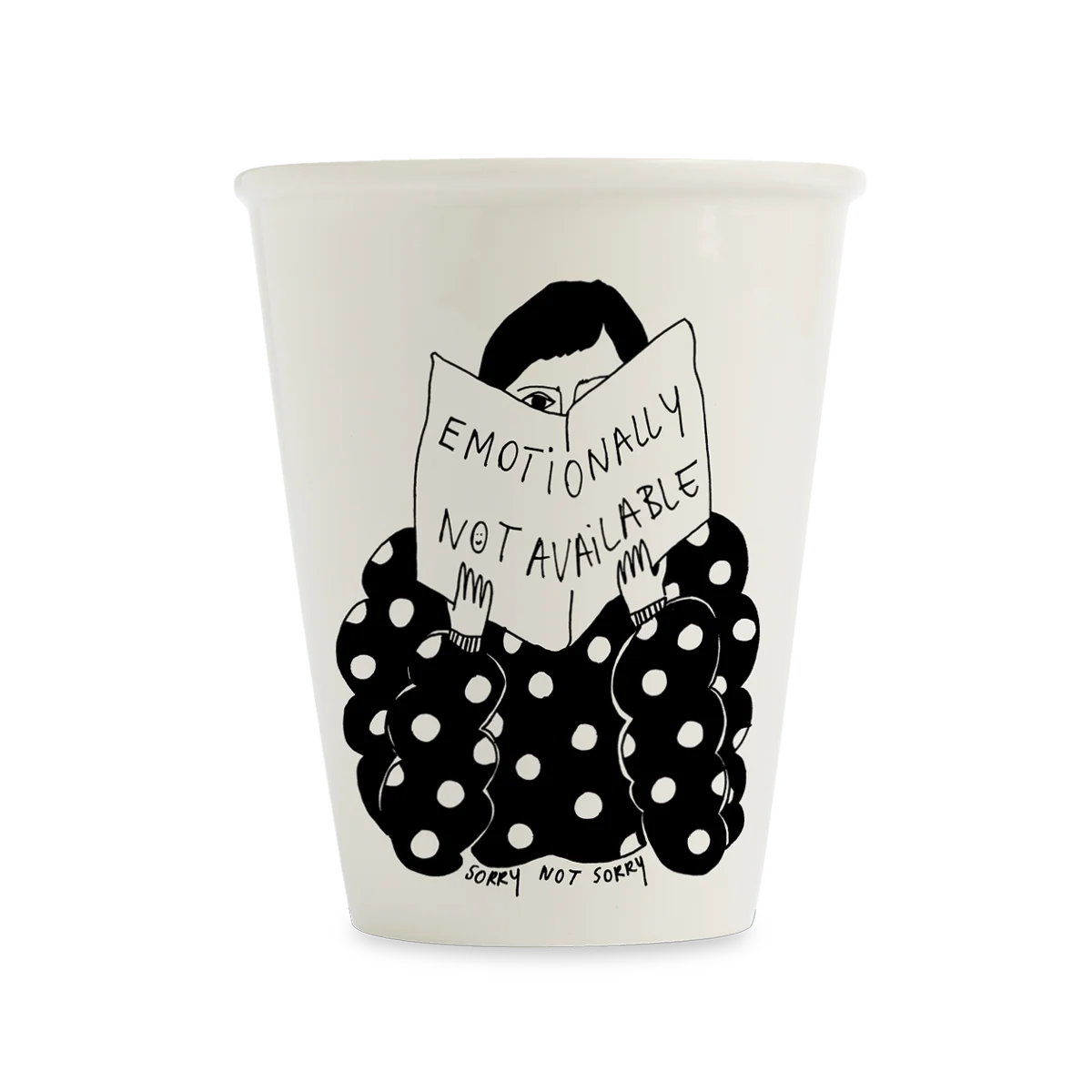 Kubek porcelanowy Sorry Not Sorry od Helen B SLOU