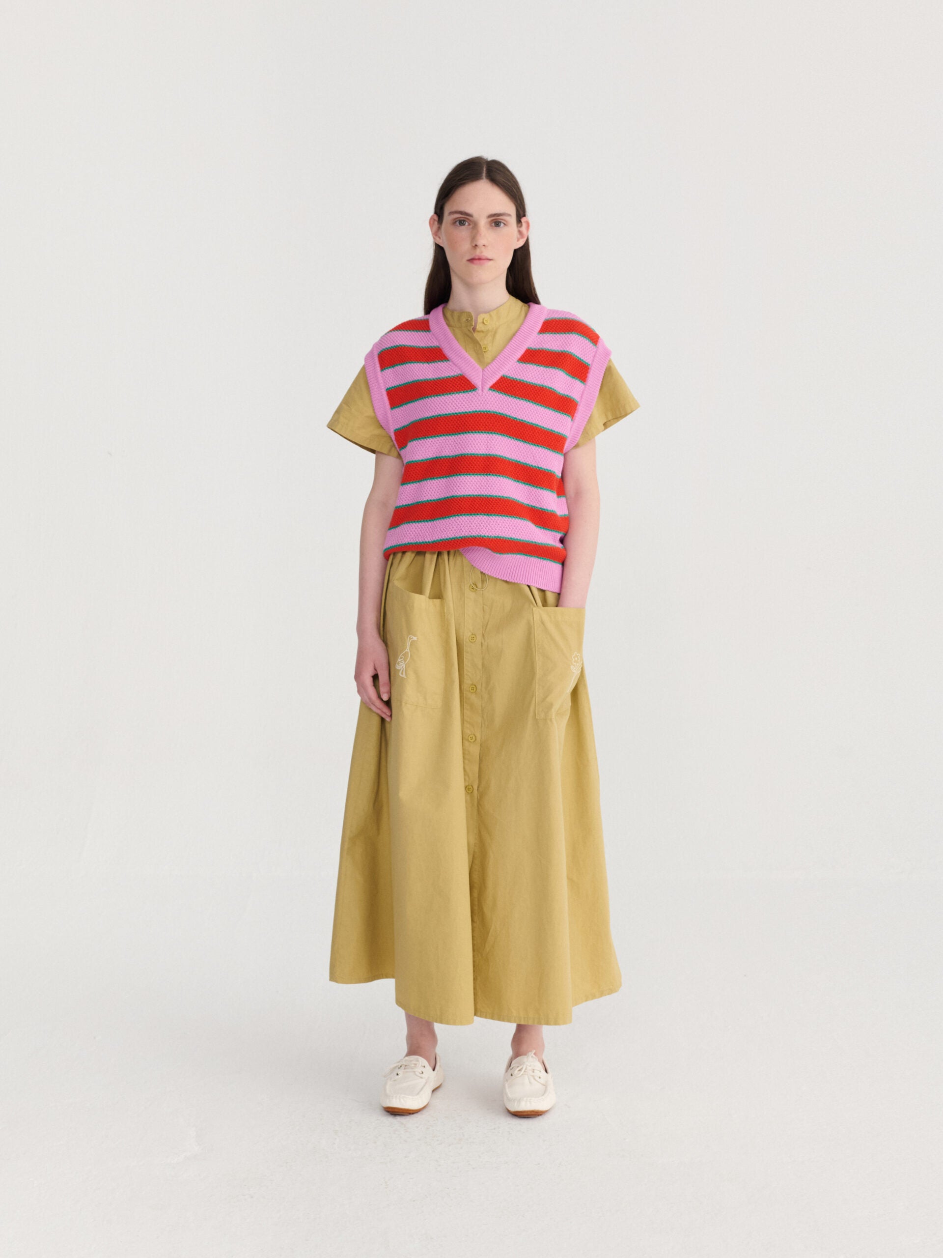 Kamizelka Striped V neck