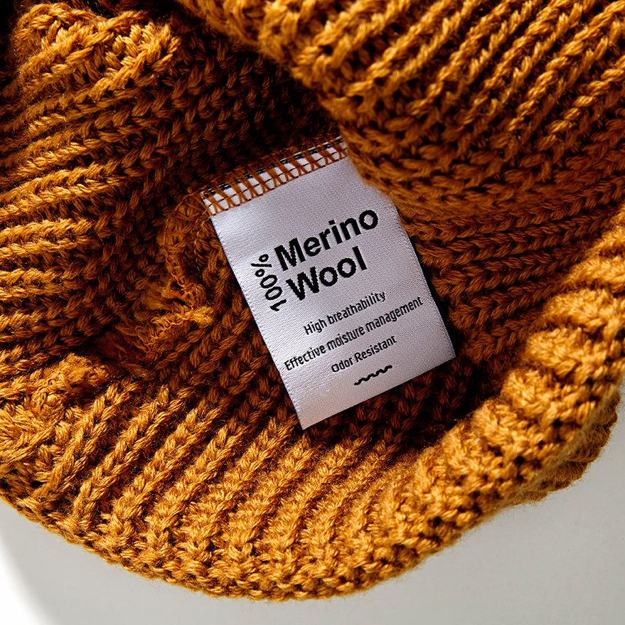 Czapka Beanie musztardowa
