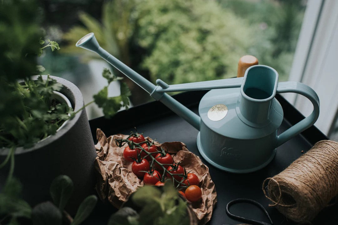 Błękitna plastikowa konewka 0,7 l