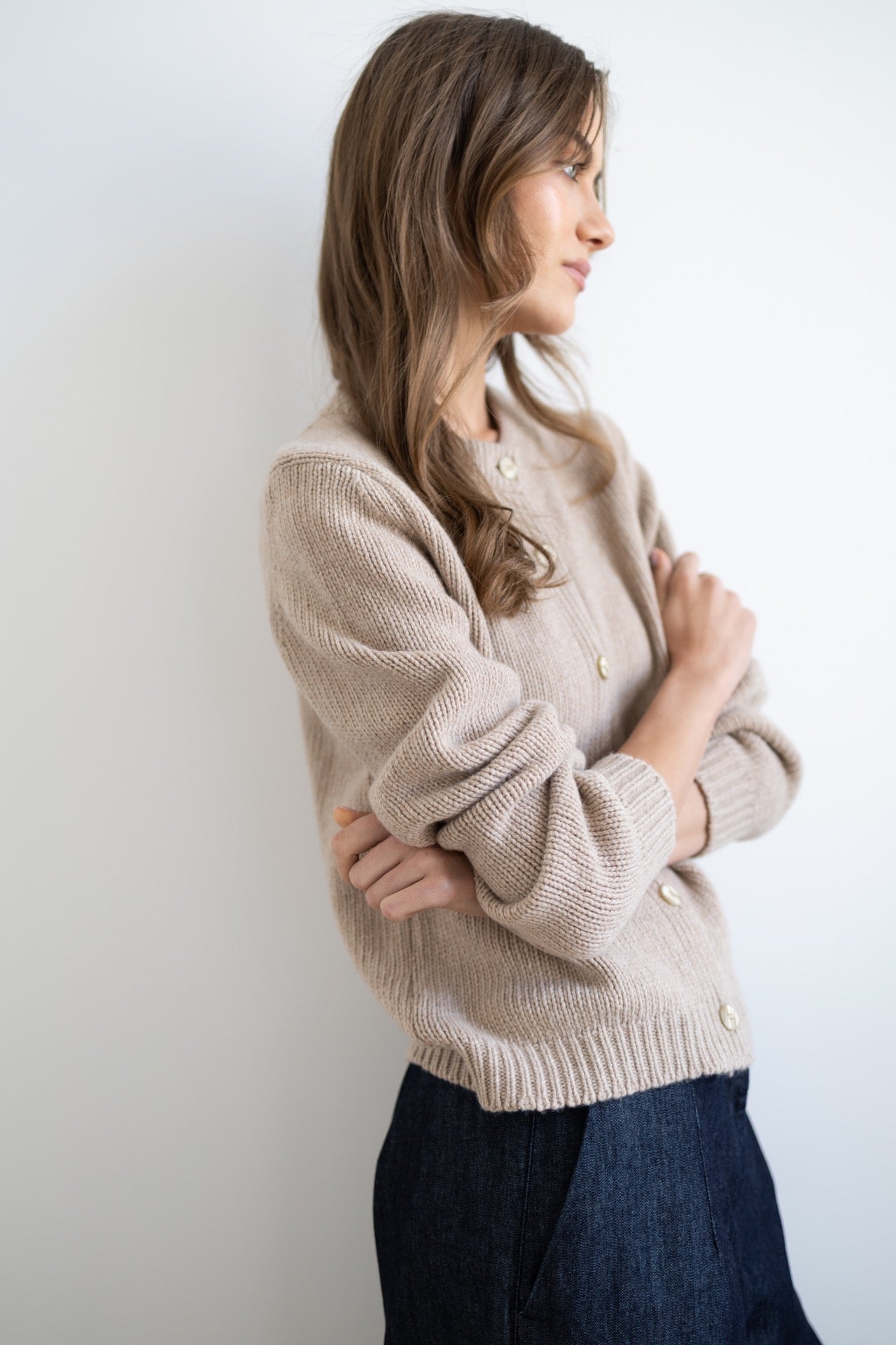 Kardigan Greta beżowy