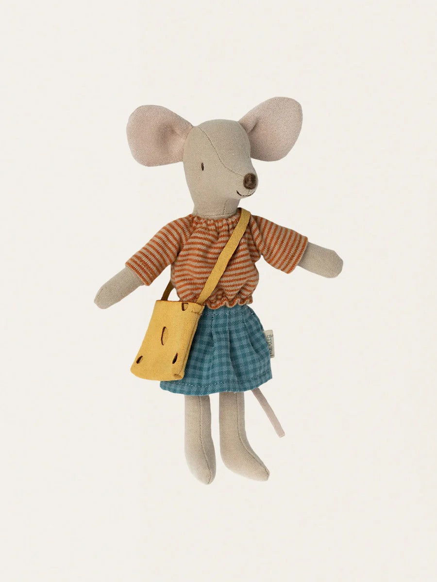 Ubranko dla myszki Mum zestaw z serową torbą