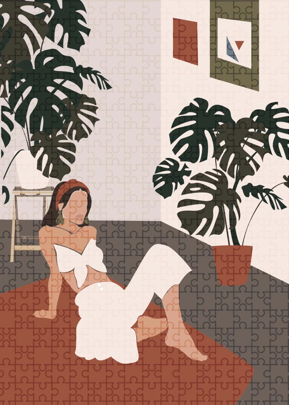 Puzzle Monstera Girl 500 elementów