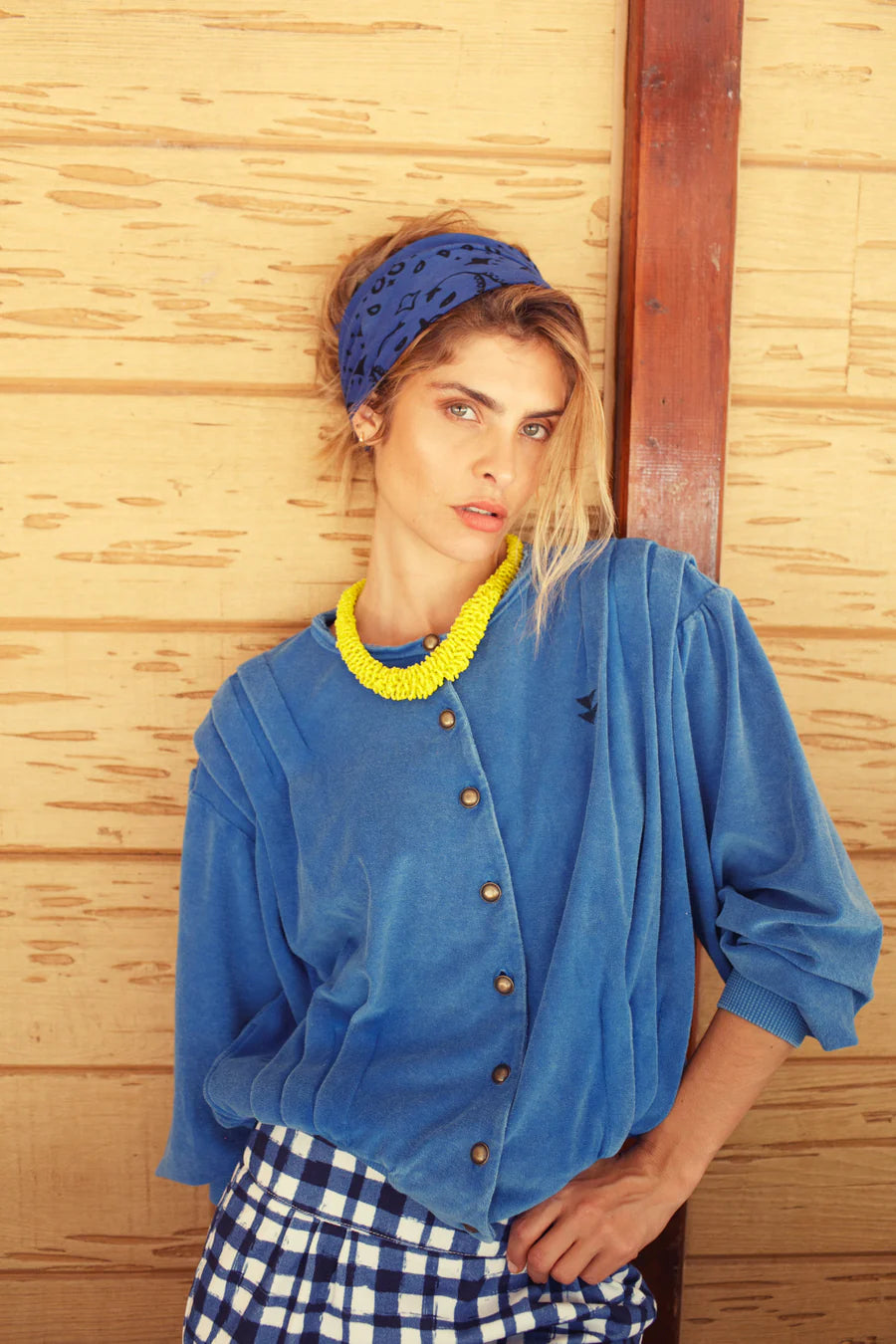 Rozpinana bluza Fitted Blue