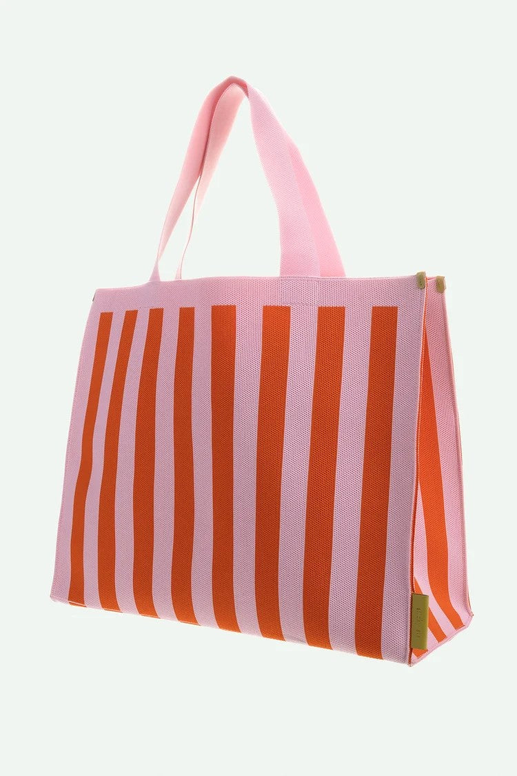 Torba Shopper knitted Dolce Pink + Arancia Orange